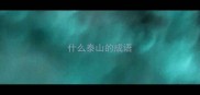 什么泰山的成语