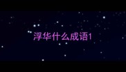 浮华什么成语