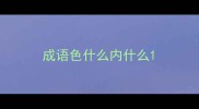 成语色什么内什么