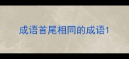 成语首尾相同的成语