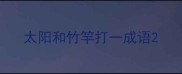 太阳和竹竿打一成语