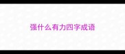 强什么有力四字成语