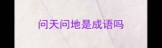 问天问地是成语吗