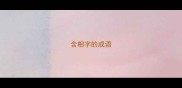 含相字的成语