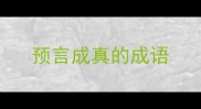 预言成真的成语