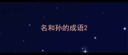 名和孙的成语