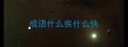 成语什么疾什么快