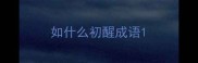 如什么初醒成语