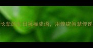 10个适合长辈的生日祝福成语用传统智慧传递温暖情谊