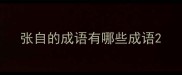 张自的成语有哪些成语