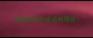 成语带救的成语有哪些