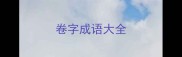 卷字成语大全