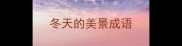 冬天的美景成语
