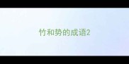 竹和势的成语