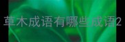 草木成语有哪些成语