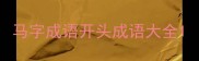 马字成语开头成语大全