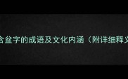 10个必知的包含盆字的成语及文化内涵附详细释义与应用场景