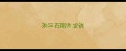 难字有哪些成语