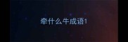 牵什么牛成语