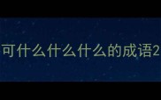 可什么什么什么的成语