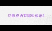 鸟影成语有哪些成语