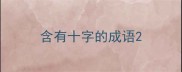 含有十字的成语
