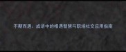 不期而遇成语中的相遇智慧与职场社交应用指南