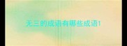 无三的成语有哪些成语