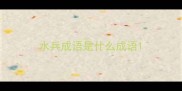 水兵成语是什么成语