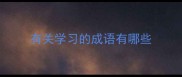 有关学习的成语有哪些