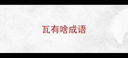 瓦有啥成语