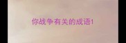 你战争有关的成语