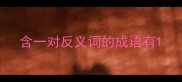 含一对反义词的成语有