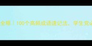 成语大全眼100个高频成语速记法学生党必备