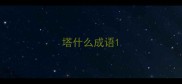 塔什么成语