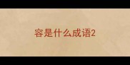 容是什么成语