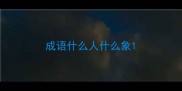成语什么人什么象