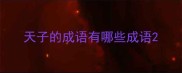 天子的成语有哪些成语