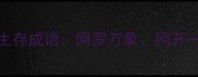 网络时代必知的10个职场生存成语网罗万象网开一面四面楚歌的智慧应用