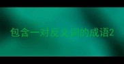 包含一对反义词的成语