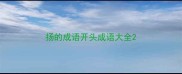 扬的成语开头成语大全