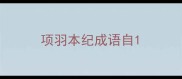 项羽本纪成语自