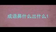 成语鼻什么出什么
