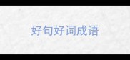 好句好词成语