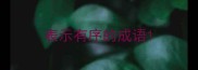 表示有序的成语
