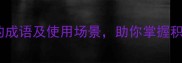 20个祝福未来美好的成语及使用场景助你掌握积极向上的中国智慧