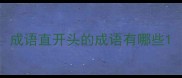 成语直开头的成语有哪些