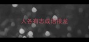 人各有志成语接龙