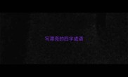 写漂亮的四字成语