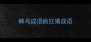 蜂鸟成语疯狂猜成语